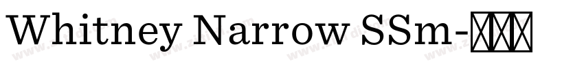 Whitney Narrow SSm字体转换